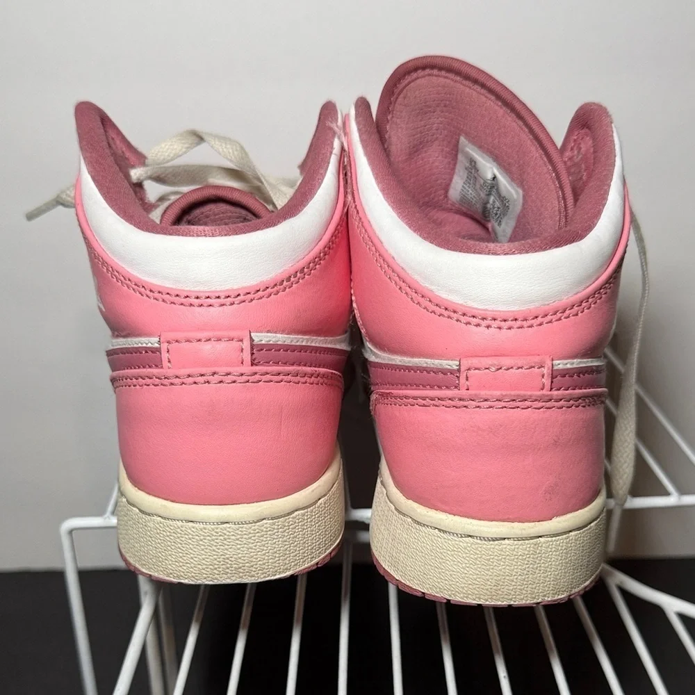 Nike Air Jordan 1 Mid Valentine's Day Kids Sneaker Size 5.5 Shoes Pink White